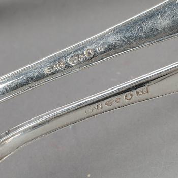 MATBESTICK, silver, 61 delar, "Vasa", GAB, Stockholm, 1926-1980. 1810 g.