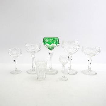 Glass service, 81 pieces, second half of the 20th century.