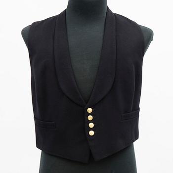 A Finnish naval officer's mess uniform and cape, second half of 20th Century.