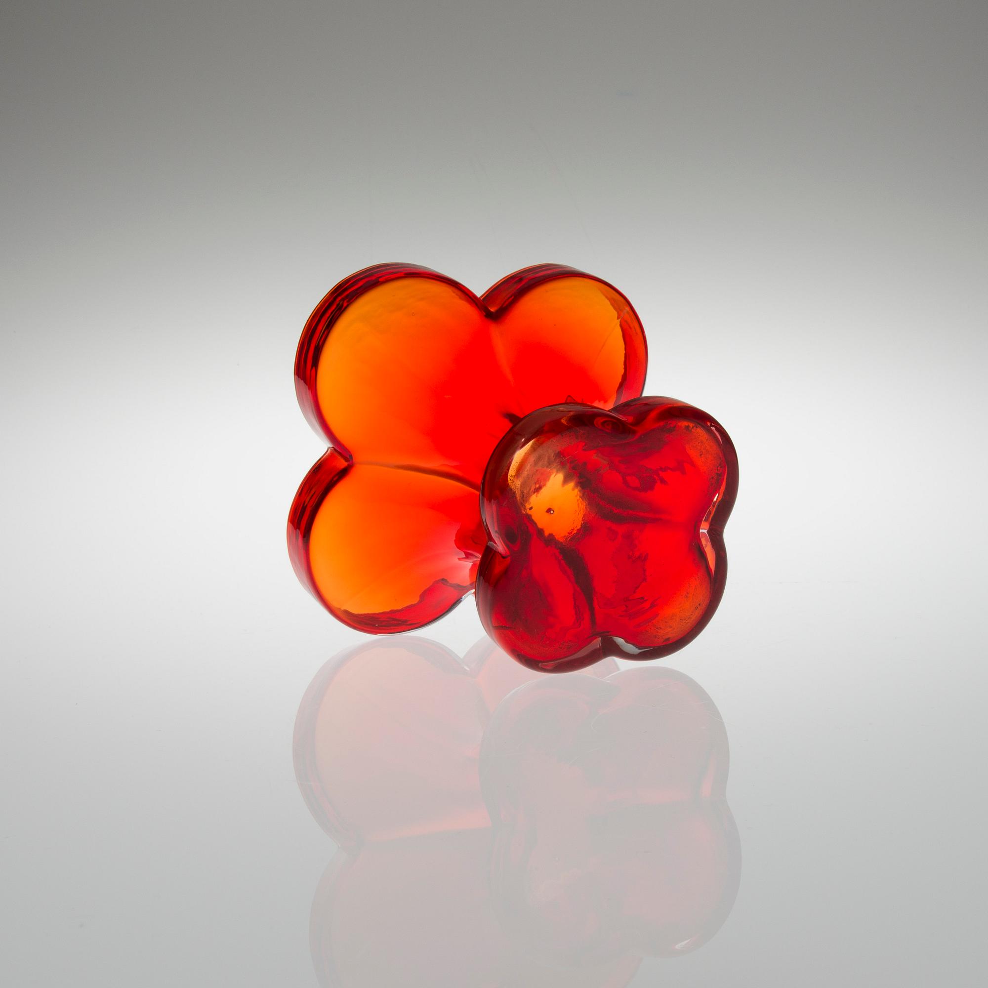 HELENA TYNELL, FLASKOR, 3 st samt VAS, glas, 1960-70-tal.