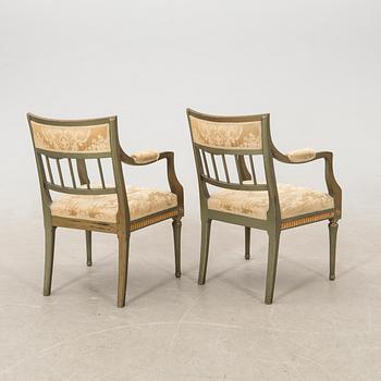 Salon group 3 pcs Gustavian style first half of the 20th century.
