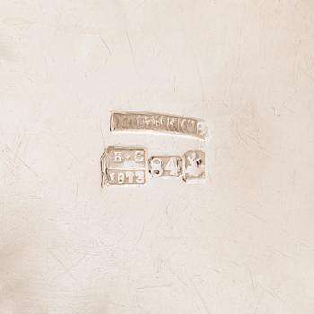 A parcel-gilt breadbasket, mark of Hlebnikov (Хлебников), Moscow 1873.