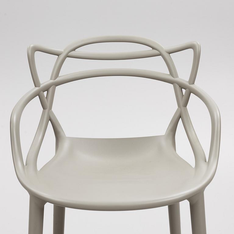 Philippe Starck and Eugeni Quitllet, a pair of "Masters stool" bar stools, Kartell, Italy, 2012.