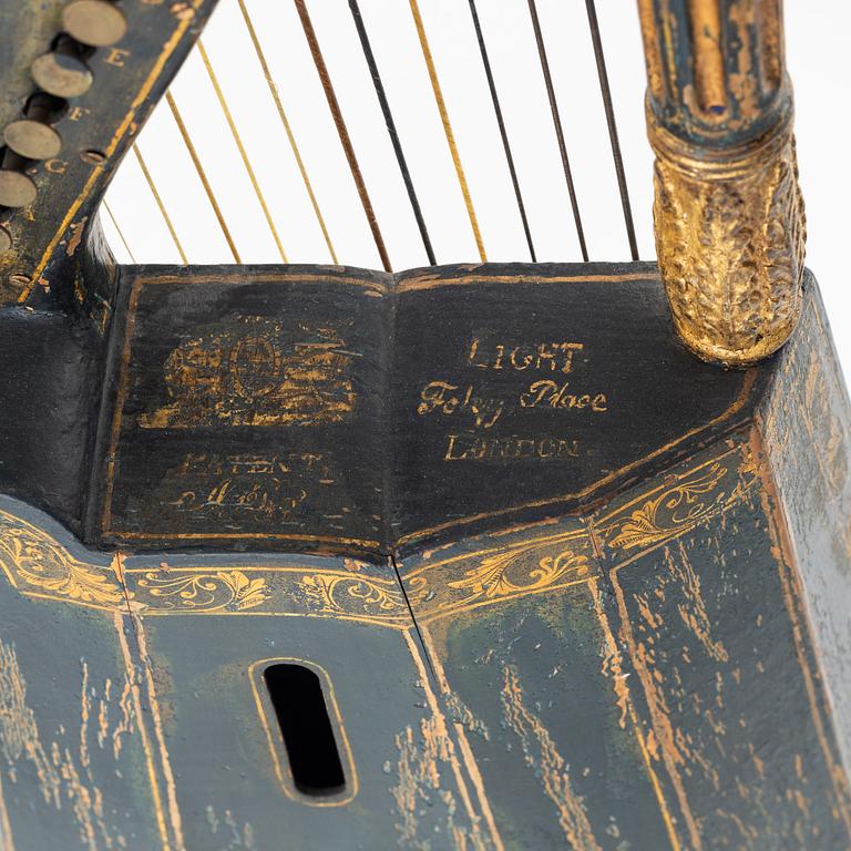 An English Harp Lute by Edward Light, London, circa 1815.