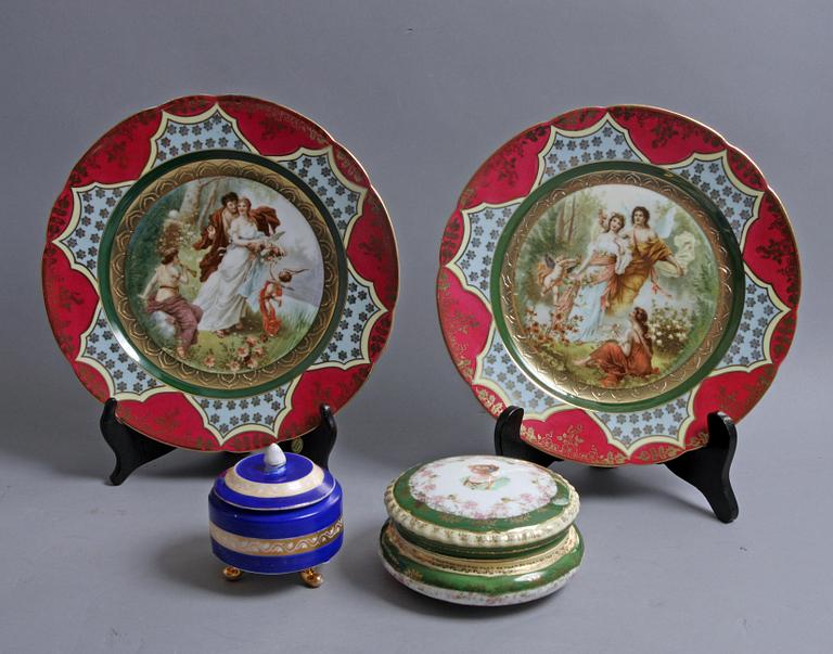 PARTI PORSLIN, 4 delar. Wienliknande märke.