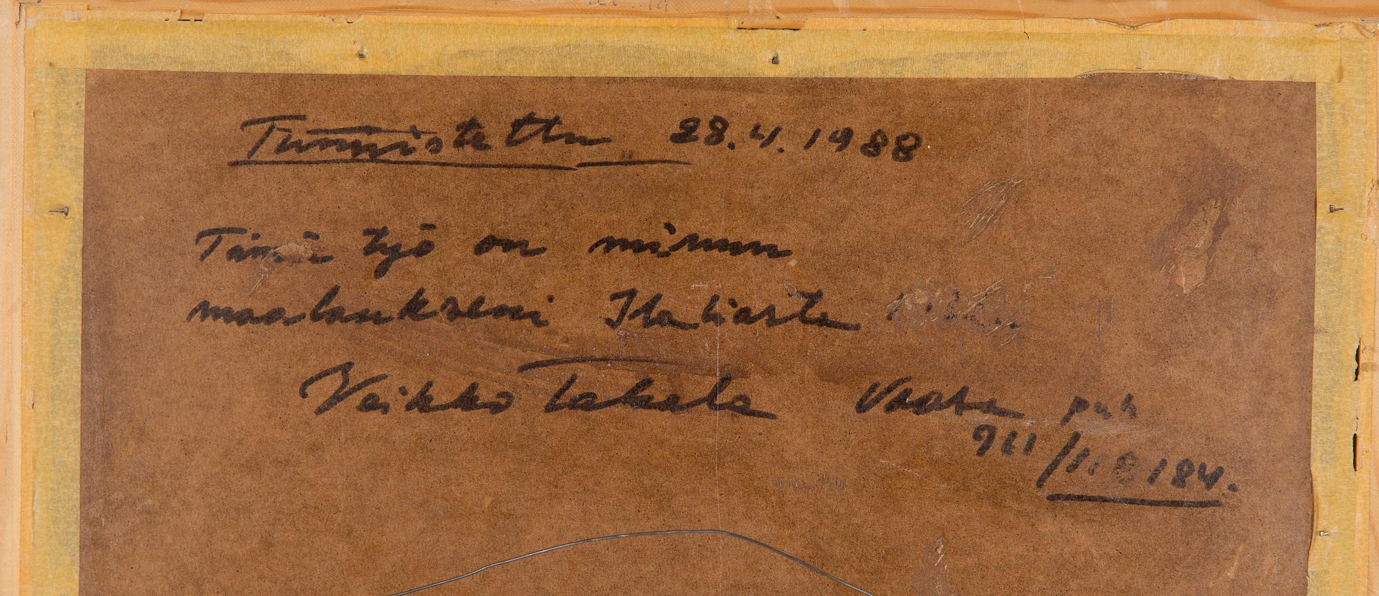 Veikko Takala, Näkymä Italiasta.