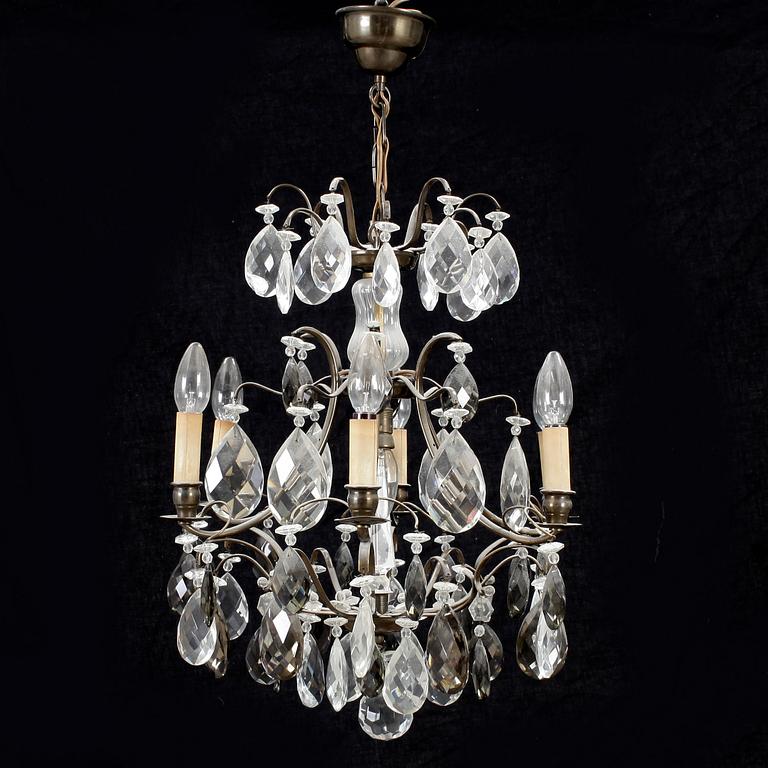LJUSKRONA, rokokostil, 1900-tal. Höjd ca 57 cm.