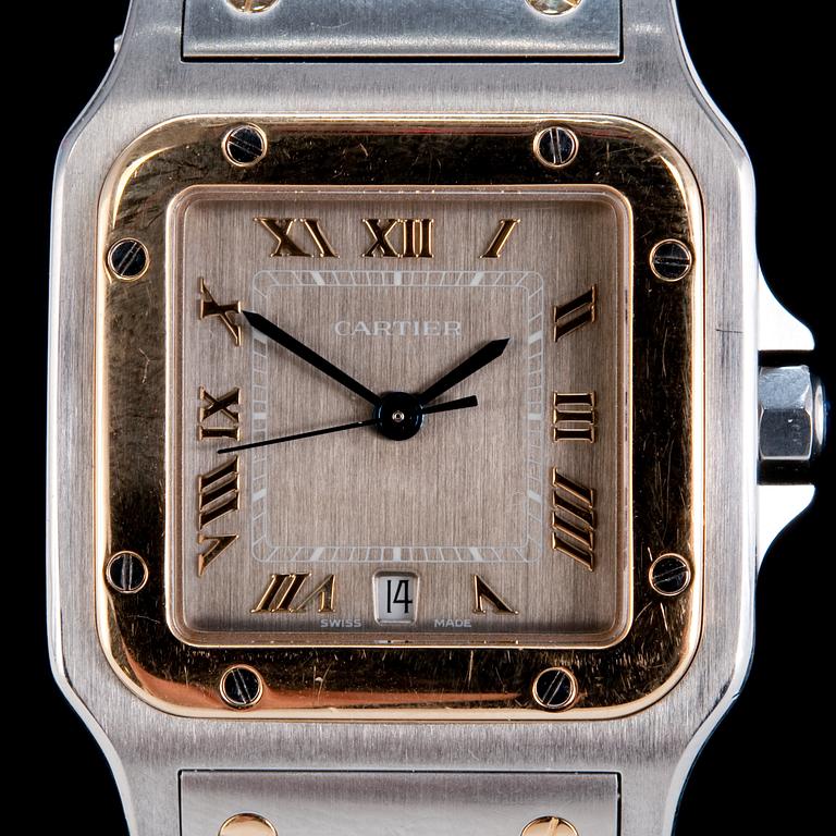 A MEN'S WRIST WATCH, Cartier Must Santos.