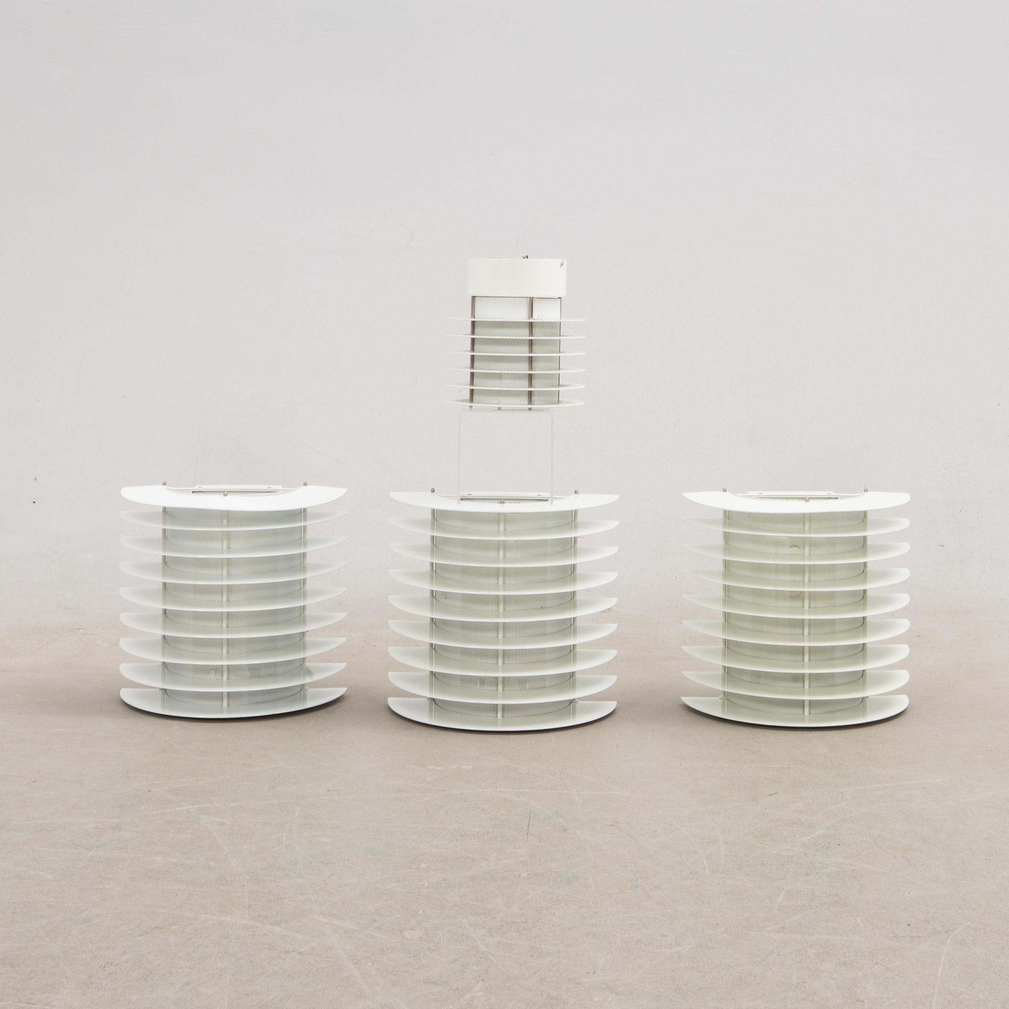 Boréns, wall lamps, 3 pcs, and ceiling lamp, second half of the 20th century.