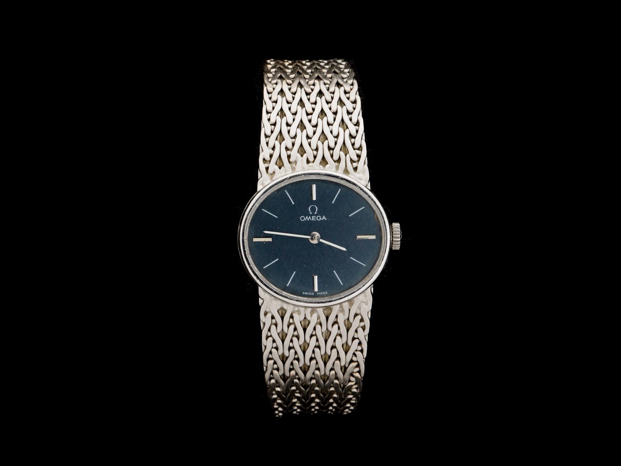 ARMBANDSUR, 18K vitguld. Omega.