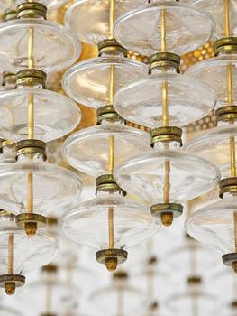 Hans-Agne Jakobsson, taklampa, "Estrella", modell "T 580", Hans-Agne Jakobsson AB, Markaryd, 1960-70-tal.