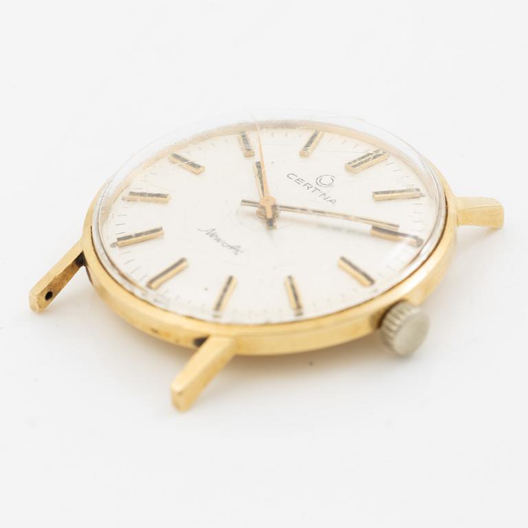 Certina, New Art, 18K gold, wristwatch, 33.5 mm.