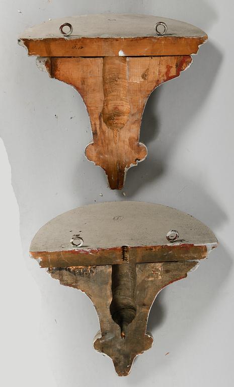KONSOLHYLLOR, 1 par, gustaviansk stil. 1900-tal.
