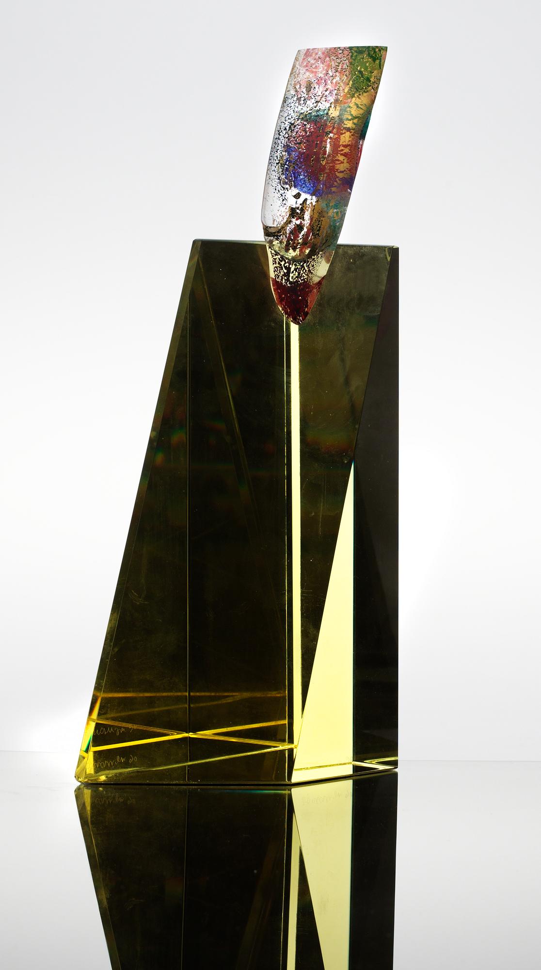 GLASSKULPTUR, Yan Zoritchak (f.1944), Frankrike 1990.