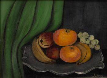 Anna Berg, "Stilleben med fruktfat" (Still life with fruit platter).