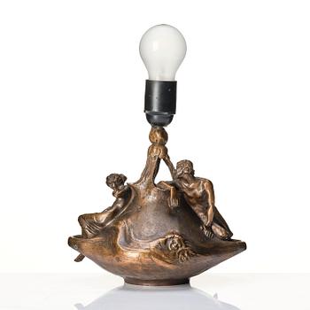 Alice Nordin, bordslampa, Fonderia Artistica Gusmano Vignali, Florens, ca 1903-04.