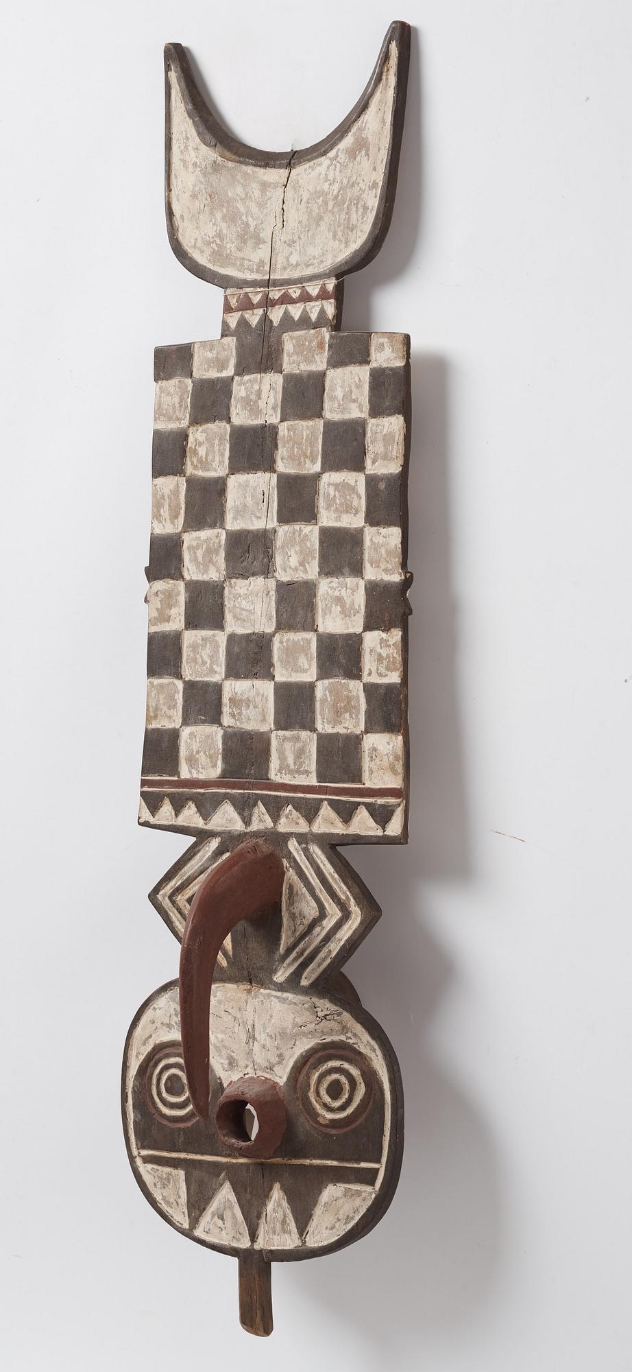 Plankmask, "Nwantantay" enligt uppgift ifrån Bwa, Burkina Faso, 1900-talets andra hälft.