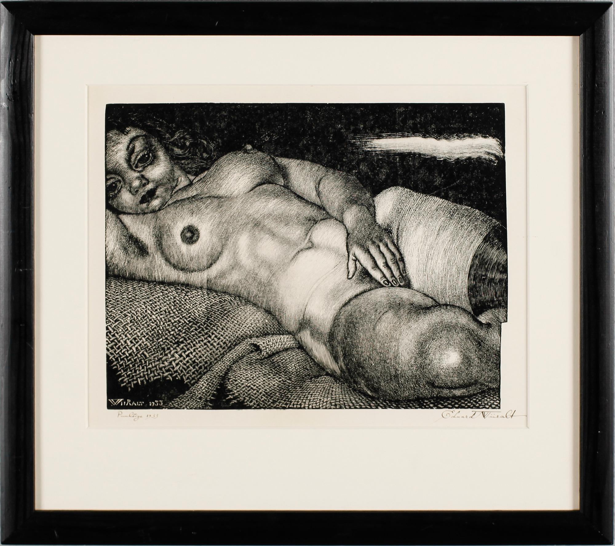 EDUARD WIIRALT, etsning, signerad och daterad 1933.