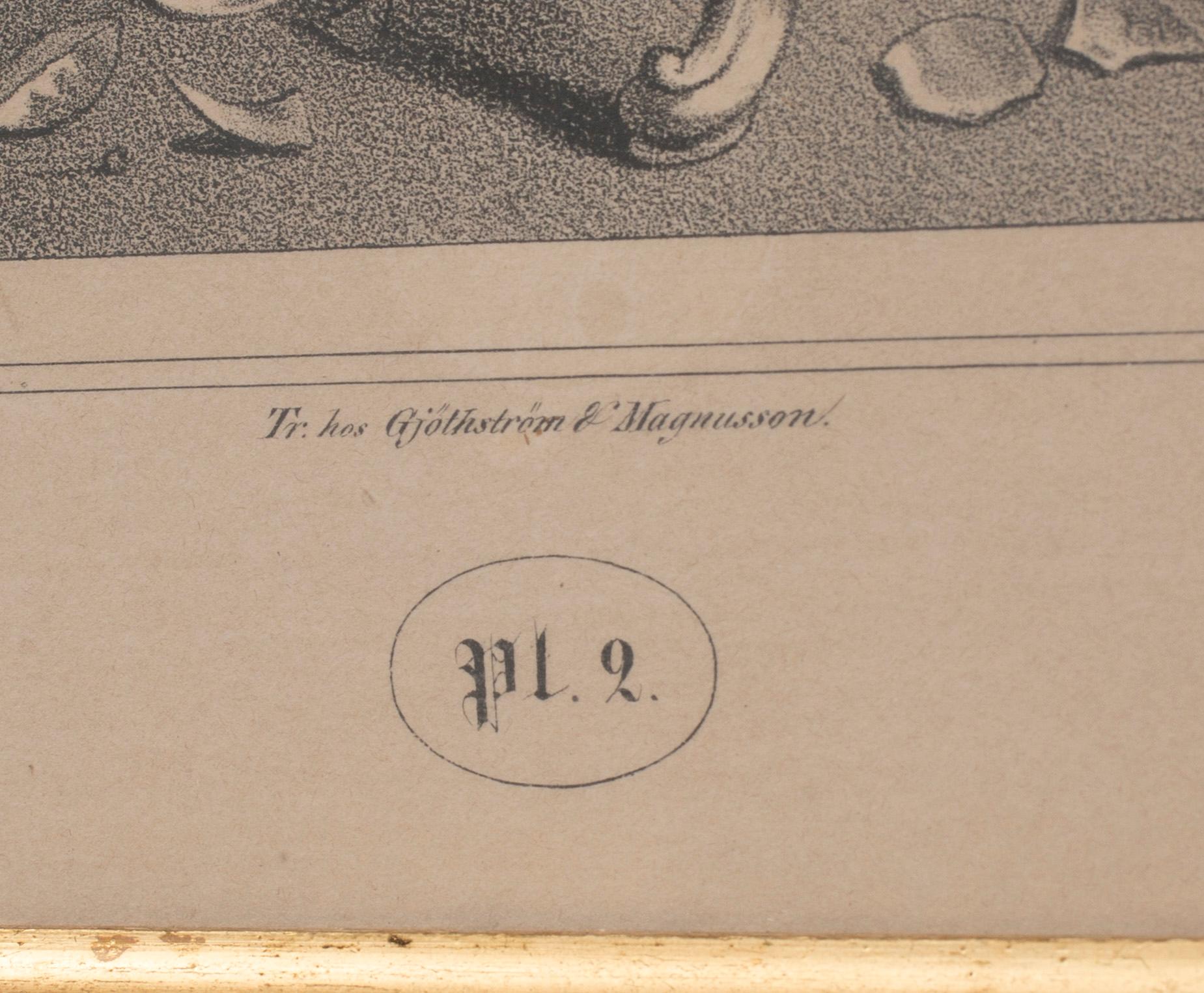 LITOGRAFI I RAM, efter Hogarth tryckt hos Gjötström & Magnusson.