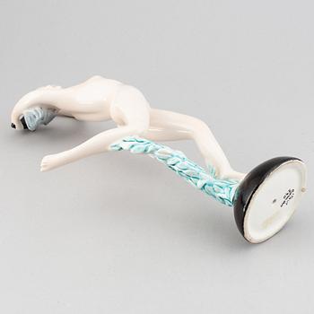 An Italian ceramic figurine of a dancing female nude, probably mid 20th century.