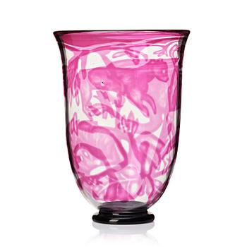 Eva Englund, a 'Graal' glass vase, Orrefors 1976.