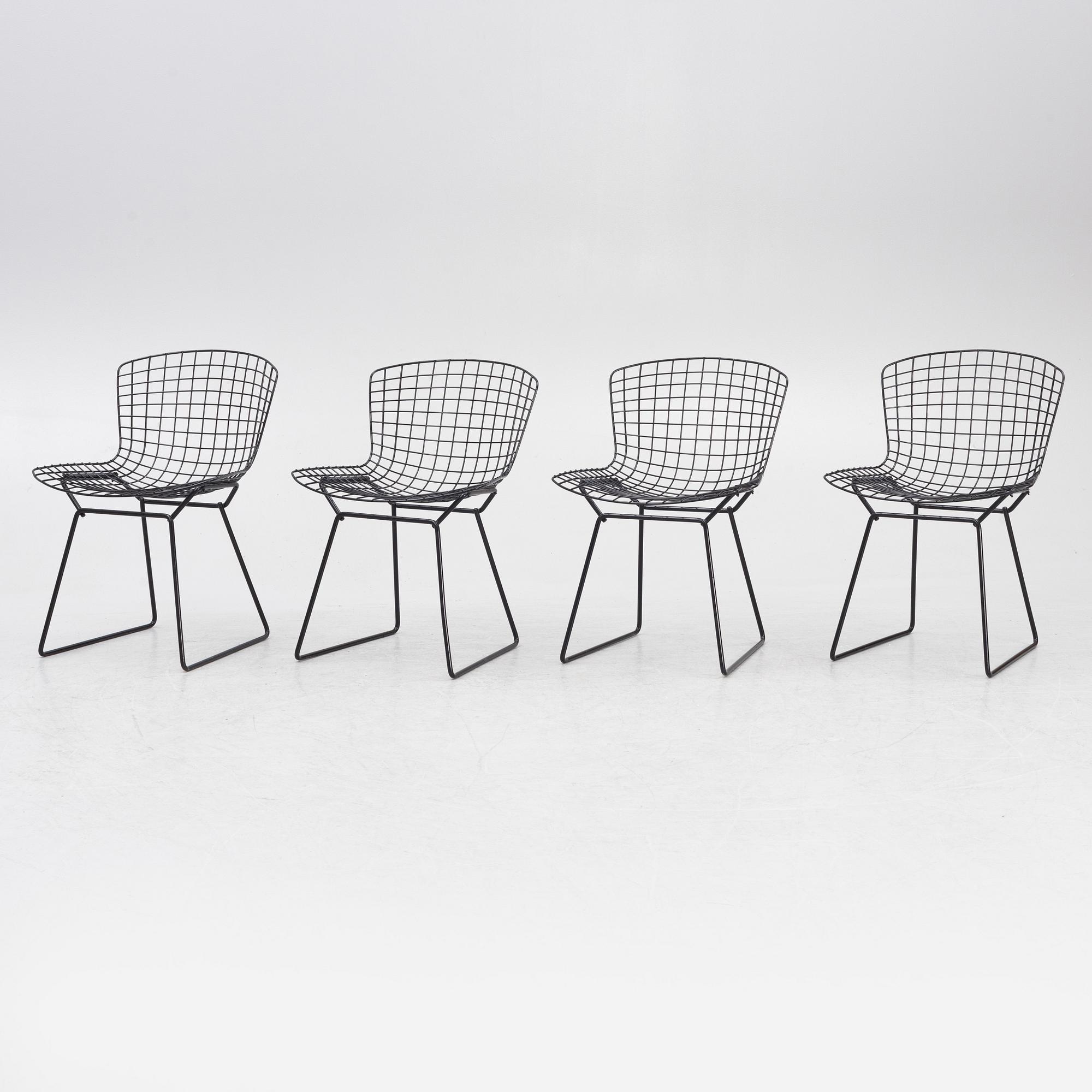 Harry Bertoia, four "Sidechair", 1960/70's.