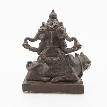 Skulptur Ganesha, brons, Indien 1900-tal.