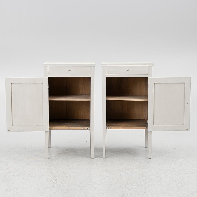 Nightstands, a pair, 20th century.