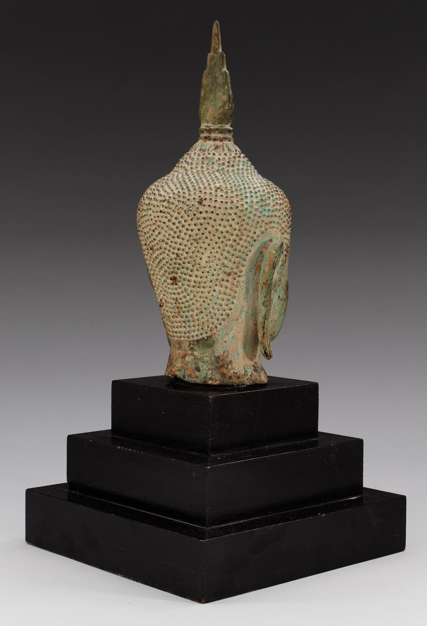 BUDDHAHUVUD, brons. Thailand, 1700/1800-tal.
