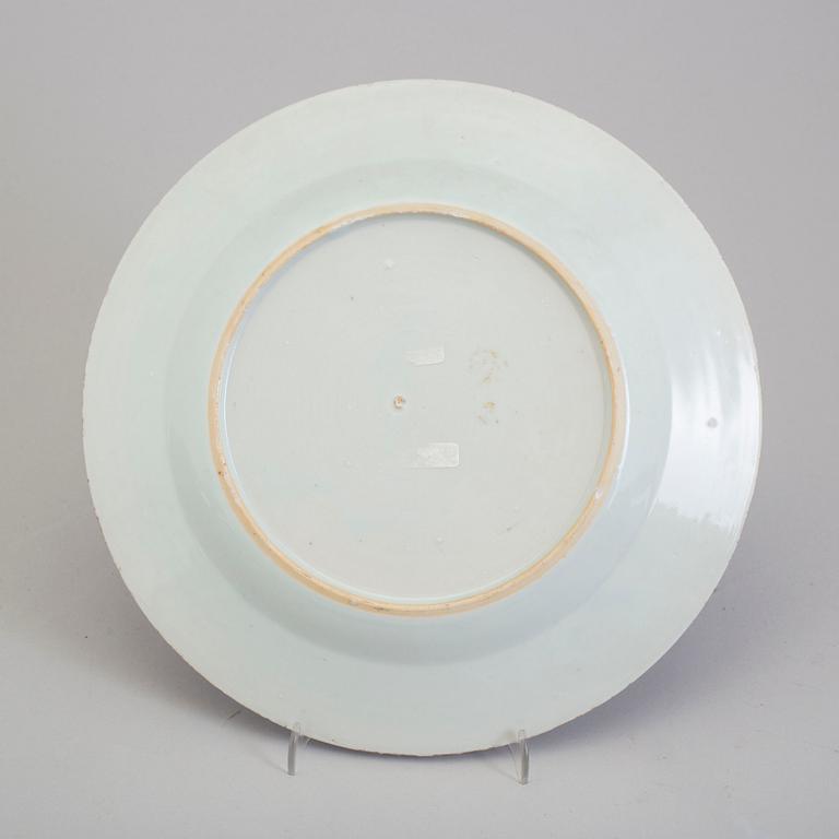 13 blue and white export porcelain plates, Qing dynasty, Qianlong (1736-95).