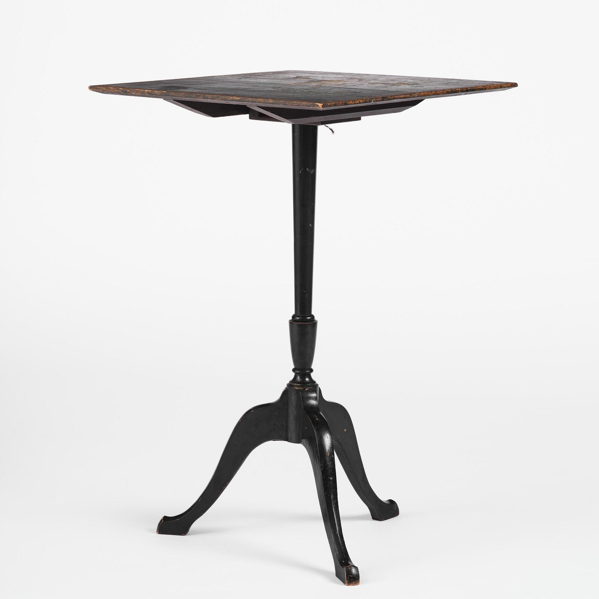 A Swedish early 19th century tilt-top table by J. Asplind.