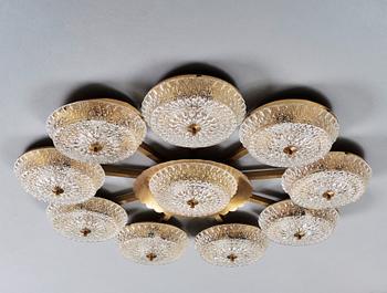 A ceiling lamp attributed to Carl Fagerlund , Orrefors, probably 1970's.
