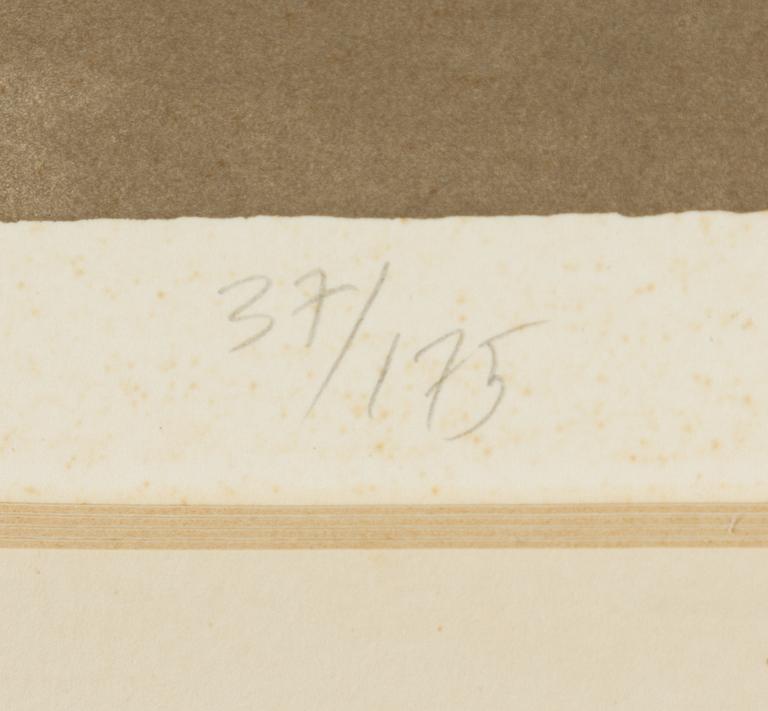 Yrjö Edelmann, paper sheet with a cut-out house and bird.