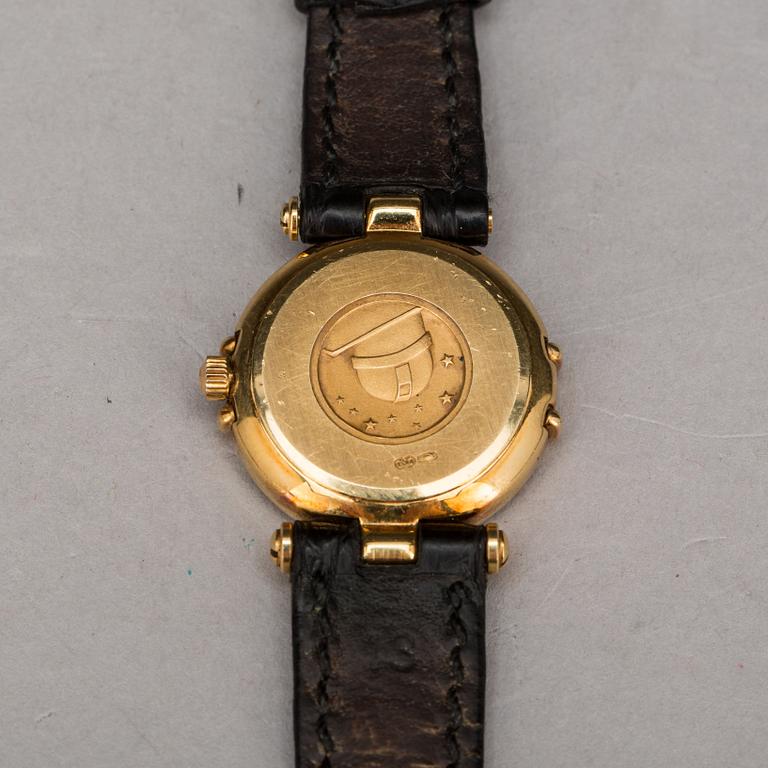 OMEGA, Constellation, quartz, guld/stål med åttkantslipade diamanter, ca 1990-tal.