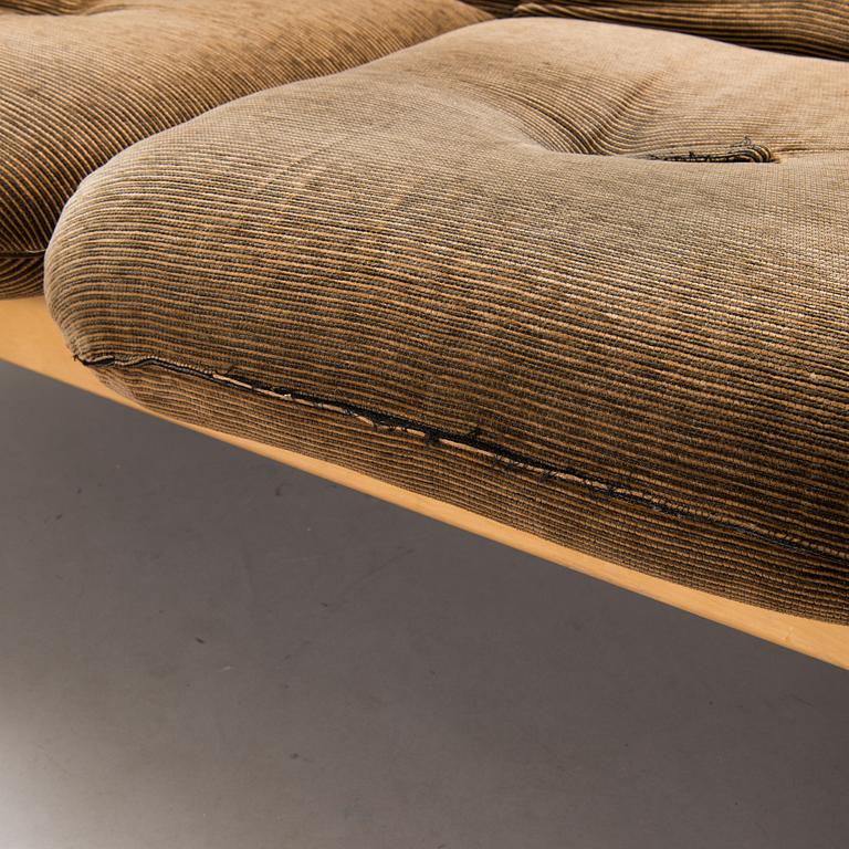 Esko Pajamies, A pair of 1970's 'Bonanza' armchairs, coffee table and sofa for Asko.