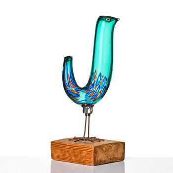 Alessandro Pianon, a 'Pulcino' glass sculpture of a bird, Vistosi, Italy 1960s.