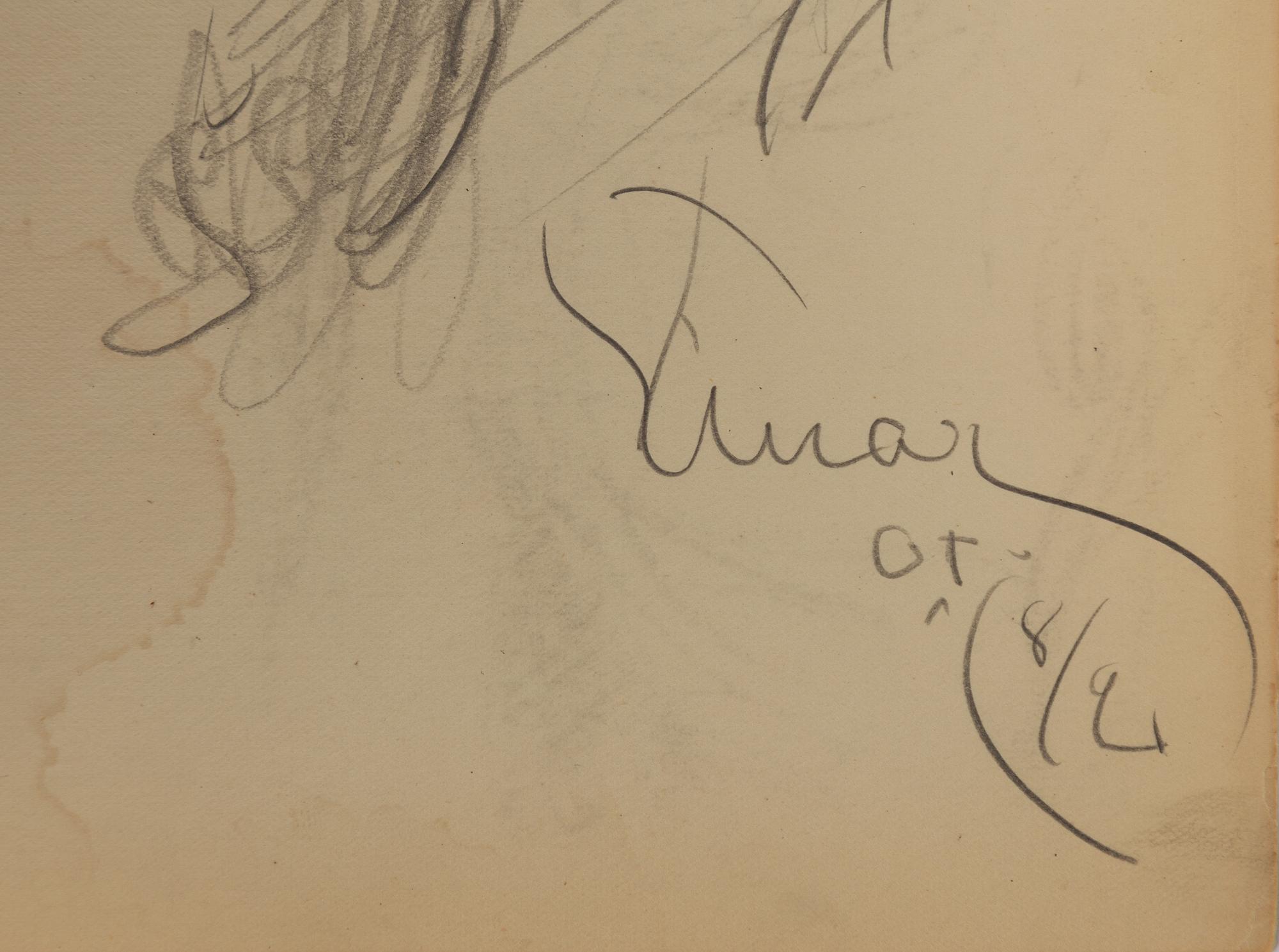 Einar Jolin, Stående samekvinna, Elegant dam i profil a tergo.