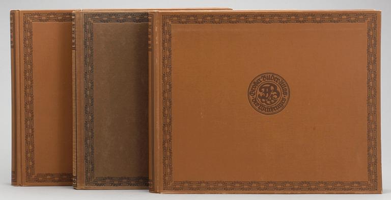 BILDATLAS," 3 volymer,"Grosser Bilderatlas des Weltkrieges". München 1915.