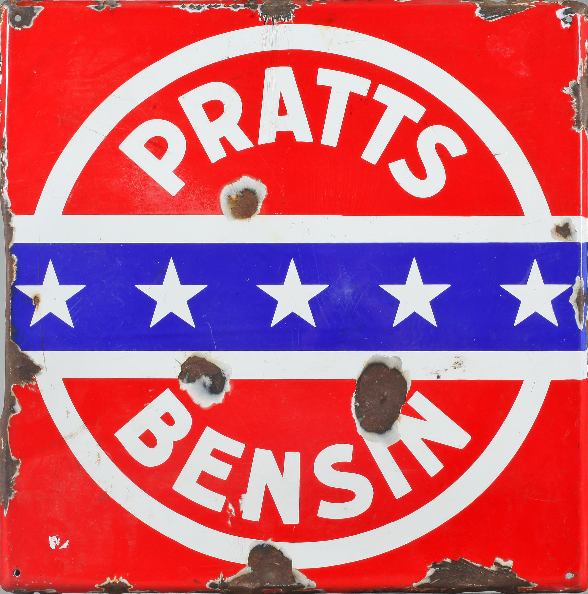 REKLAMSKYLT, emalj, omkring 1900-talets mitt.