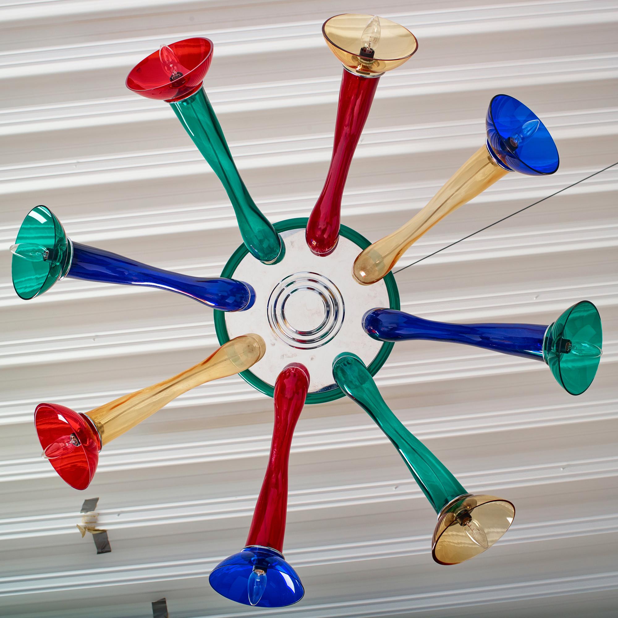 Ernesto Gismondi, a "Halloween" chandelier, Ve-Art for Artemide, Italy, 1990s.