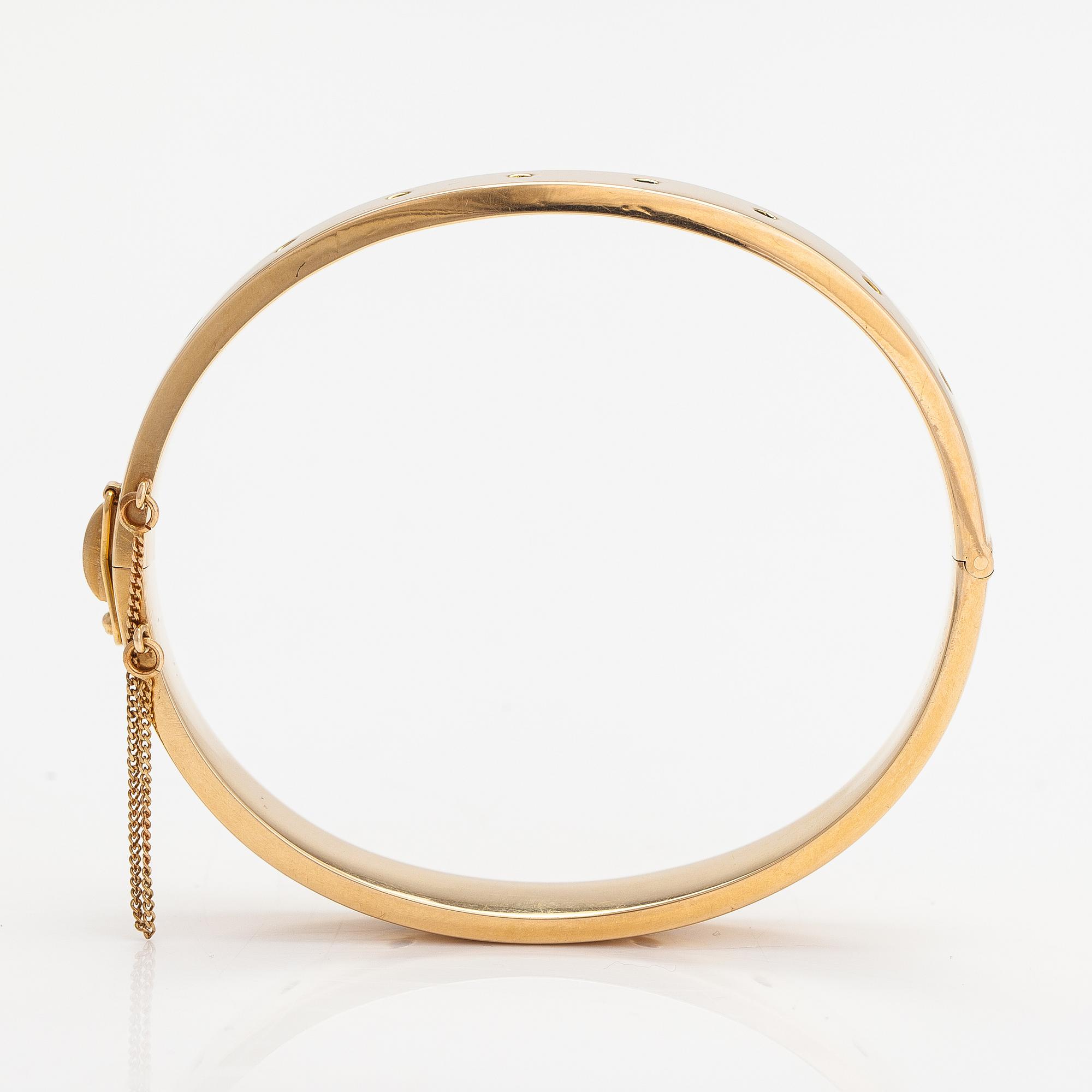 Kirsti Ilvessalo, An 18K gold and enamel bracelet. Westerback/Kalevala Koru, Helsinki 1959.