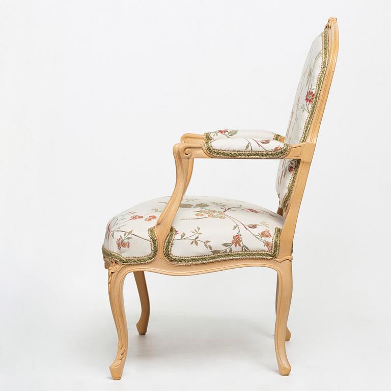 KARMSTOL, Frankrike ca 1760, Louis XV.