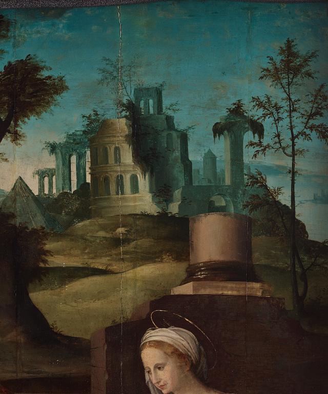 Nicola Filotesio (Cola dell'Amatrice), hans krets, Landskap med heliga familjen och Johannes Döparen.