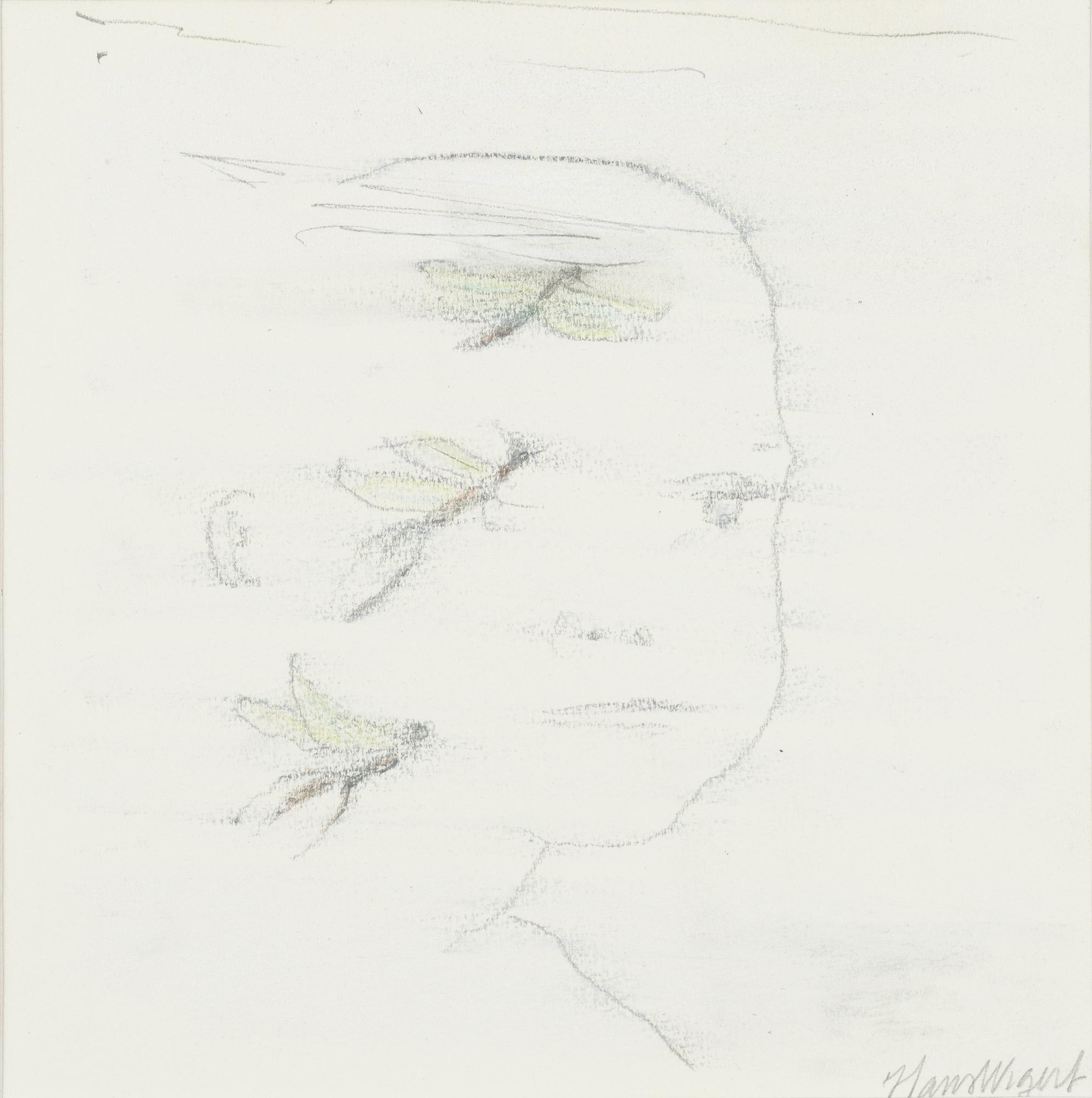 Hans Wigert, drawing, study for etching.
