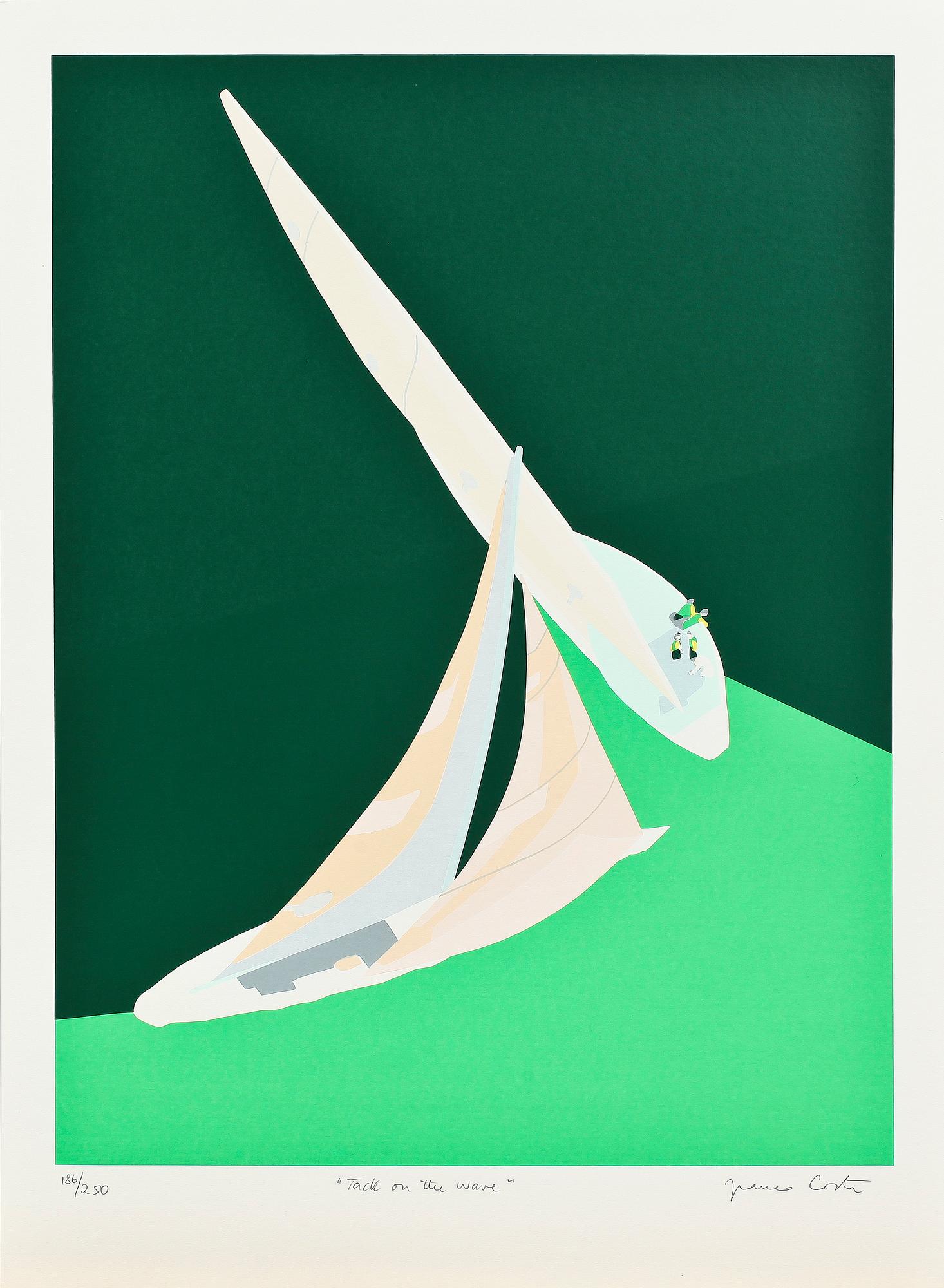 FRANCO COSTA, "Americas Cup 1987", litografier, 4 st.