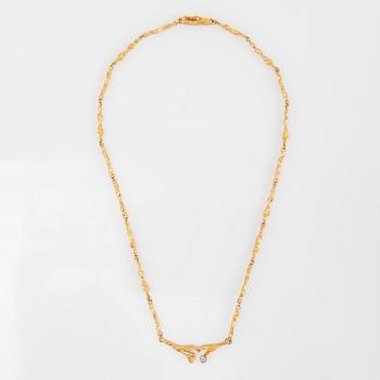 Björn Weckström, Necklace, "Vårdagg", 18K and brilliant-cut diamond, Lapponia.
