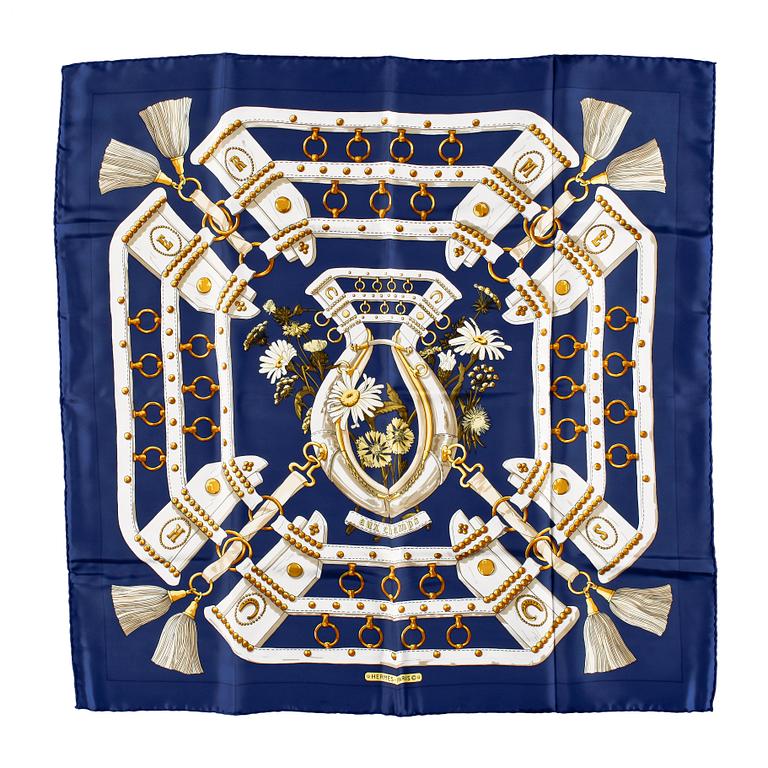 HERMÈS, scarf "Aux Champs".