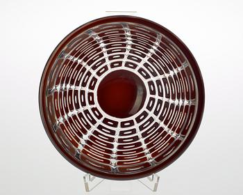 An Edvin Öhrström 'ariel' glass vase, Orrefors 1954.