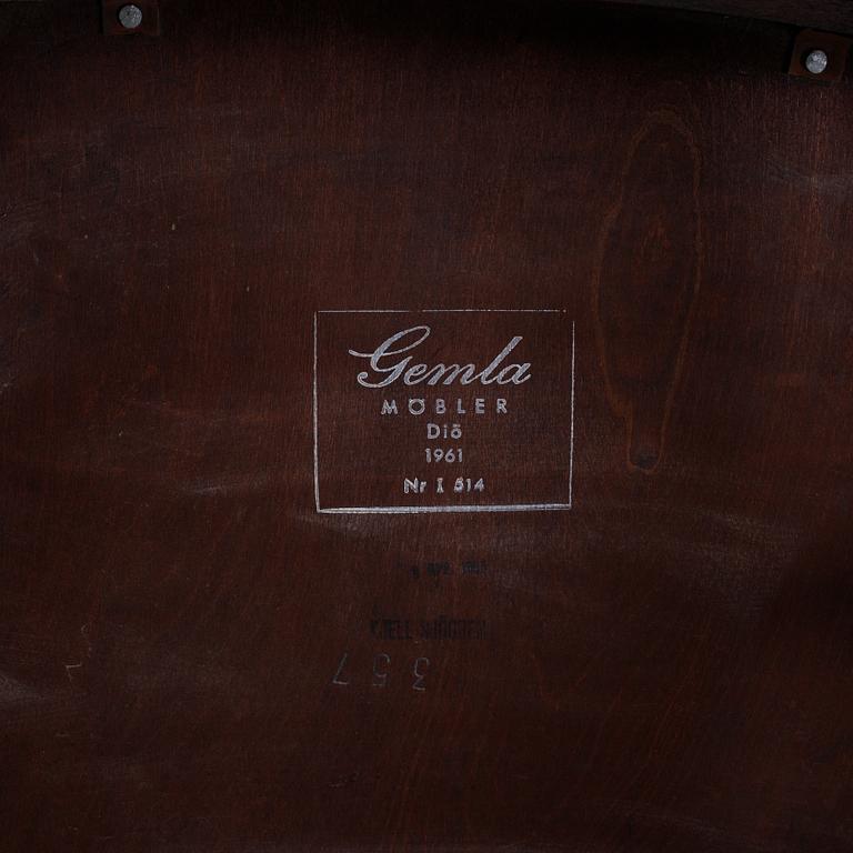 Peter Celsing, a stained beech model 1514 chair, Gemla, Diö, 1965.