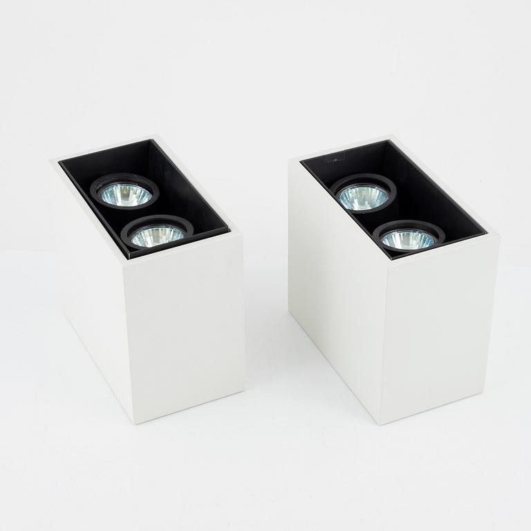 Flos, a pair of 'Compass Box' ceiling lights.